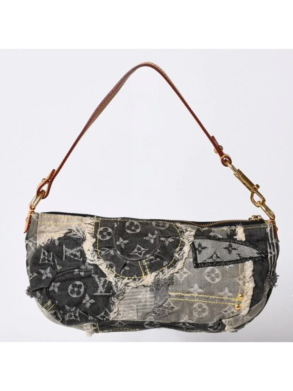 Louis Vuitton Monogram Denim Pouch Black